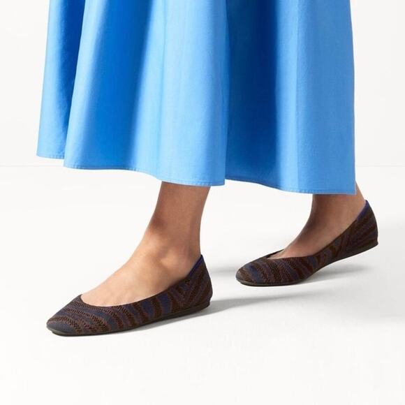 Rothy’s The Square Sapphire Zebra‎ Limited Edition Women’s Size 9.5 - Picture 1 of 9